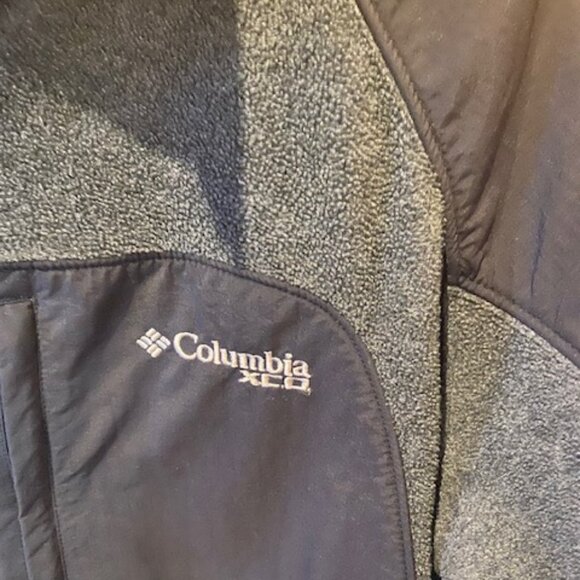Mens Large Columbia Fleece Jacket Gray Black Size L - Picture 3 of 6